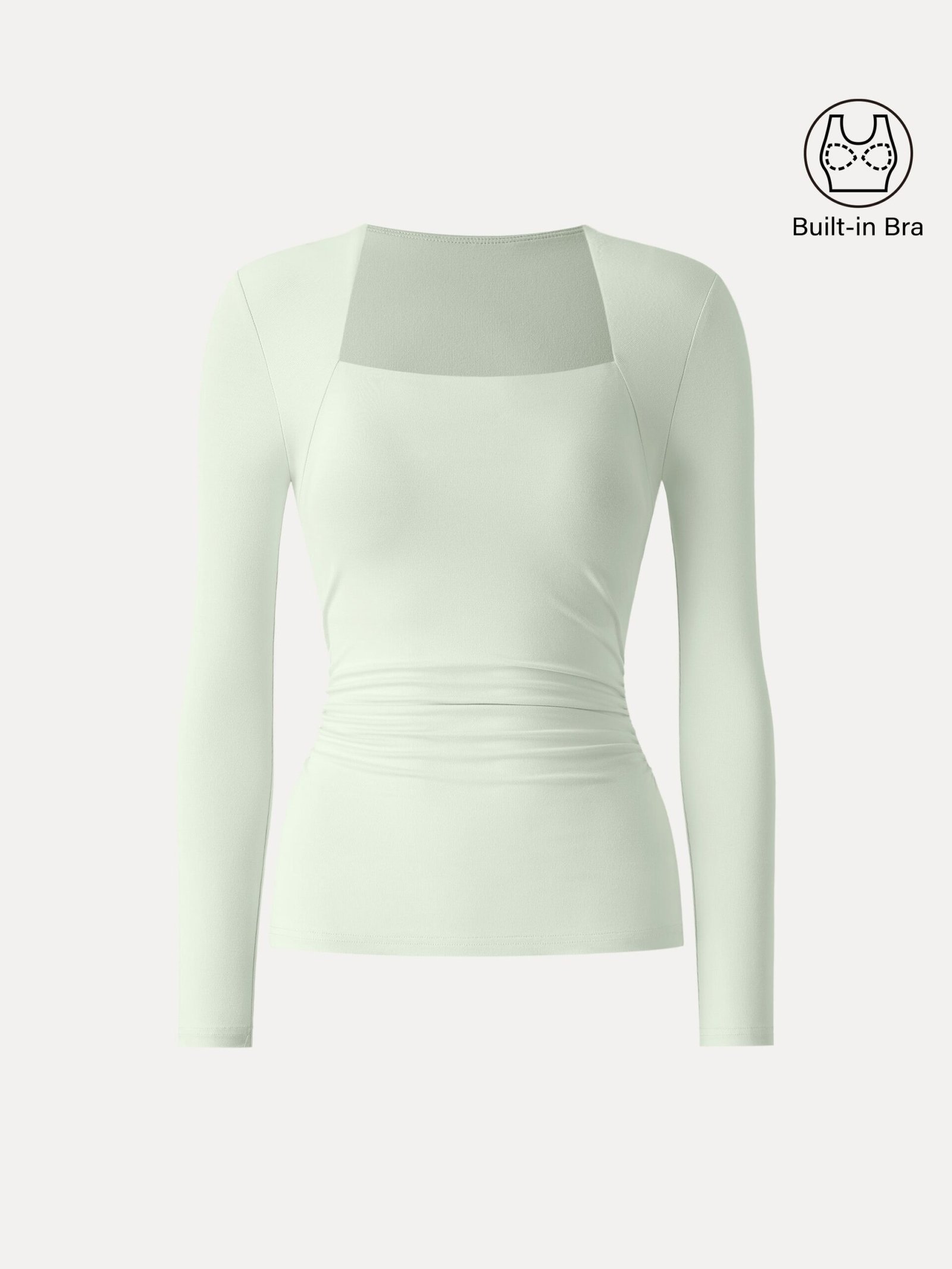 SkinKiss Trapeze Neck Ruched Long Sleeve Brami - Image 10