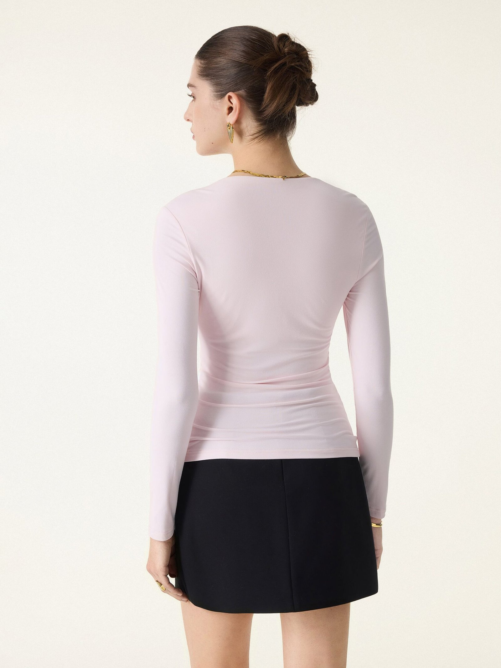 SkinKiss Trapeze Neck Ruched Long Sleeve Brami - Image 7