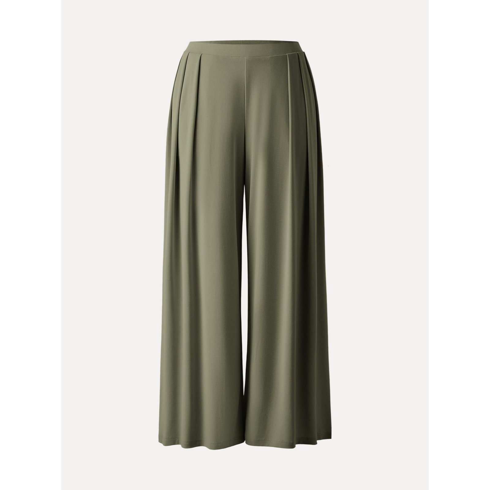 Sandwashed Mid Rise Pleated Wide Leg Palazzo Pants with Pockets - Image 13